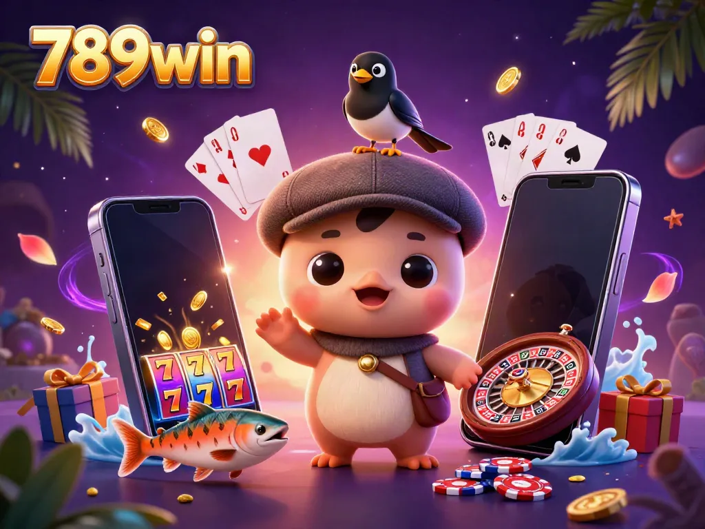 Spin to win with 789win in this captivating casino-themed 3D illustration.
