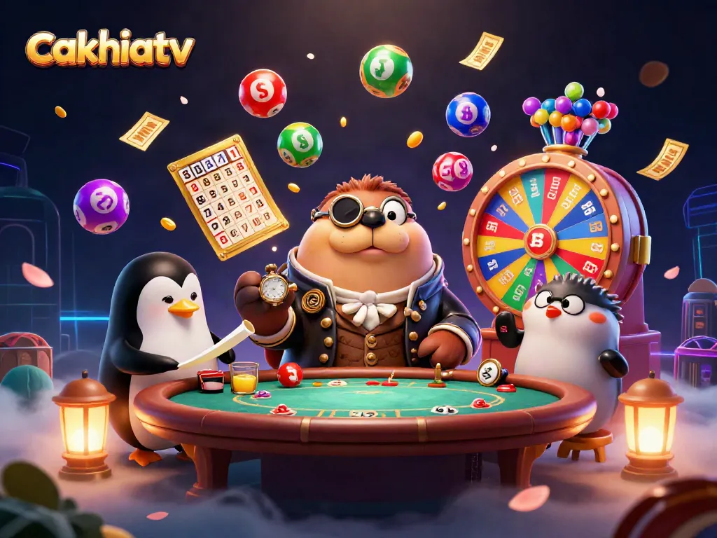 Engage in thrilling gaming action with CakhiaTV's vibrant scene of underwater poker and dynamic lottery elements.