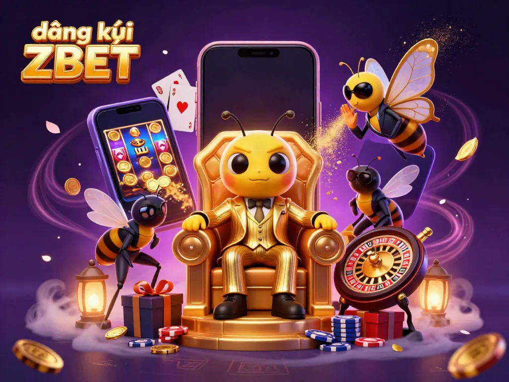 Boost your chances with thrilling đăng ký ZBET gaming adventures in a vibrant 3D casino illustration.