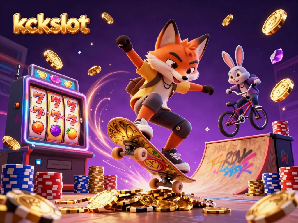 Menangkan hadiah besar di kckslot dengan slot machine beruntung dan simbol kasino.