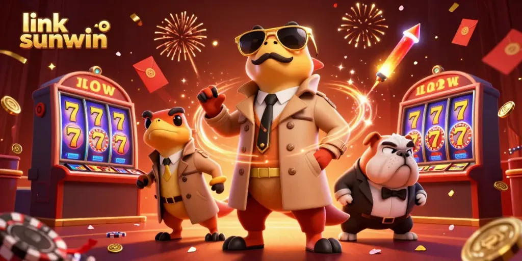 Engage in thrilling casino action with link sunwin and cartoon raptors entering VIP lounges.