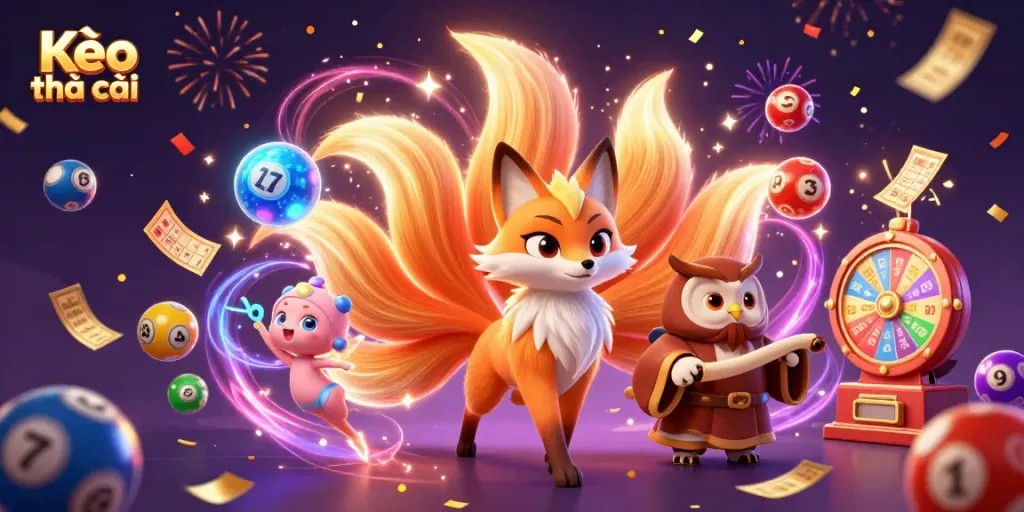 Experience the magic of Kèo nhà cái with vibrant lottery elements and enchanting spirits.