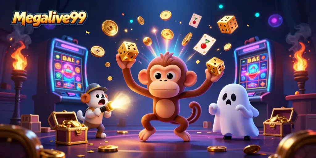 Taruhan kasino online Megalive99 dengan slot mesin dan kemenangan berlimpah.