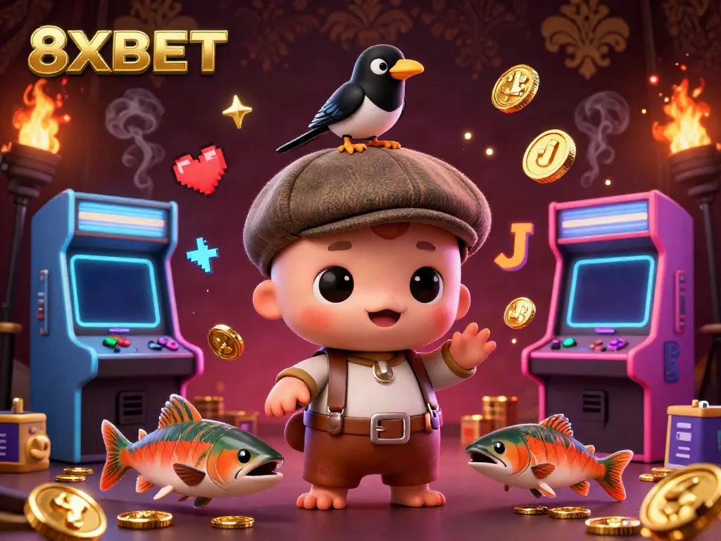 Engage in exciting gameplay experiences at 8XBET with colorful characters and dynamic casino elements.