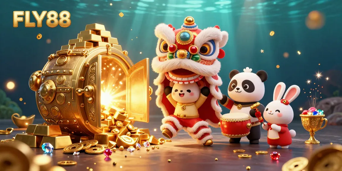 Enjoy a rewarding gaming experience with FLY88 featuring vibrant characters and dynamic casino treasures.