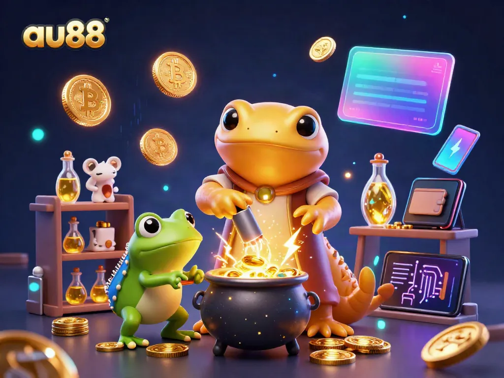 Experience thrilling transactions at au88 with gold coins and digital currencies in a vibrant casino setting.