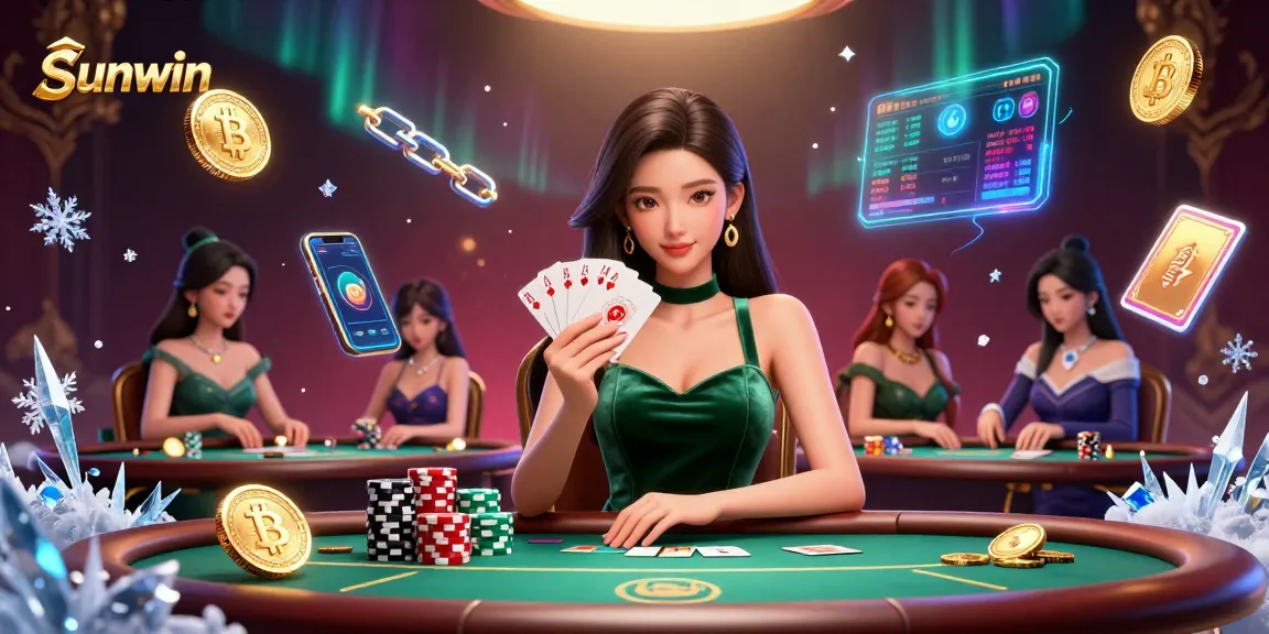 Experience thrilling gameplay with Sunwin's vibrant casino scene showcasing poker excitement.