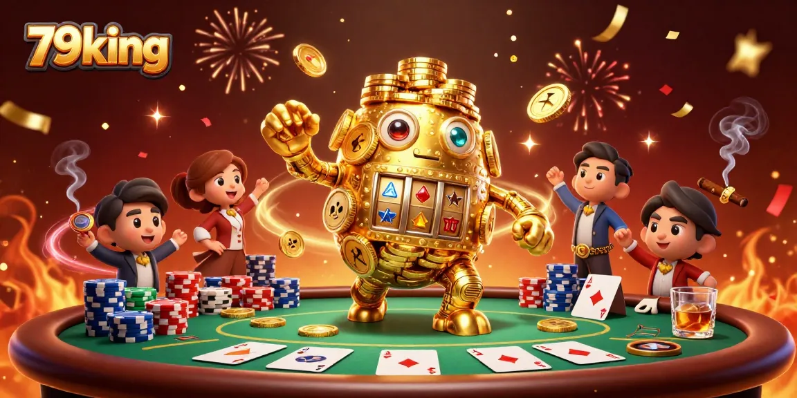 Experience the excitement of 79king with thrilling casino visuals, showcasing a dynamic scene with poker elements.