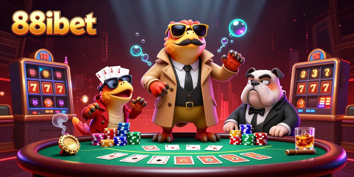 Experience the excitement of 88ibet with raptors in disguise at a vibrant casino scene.