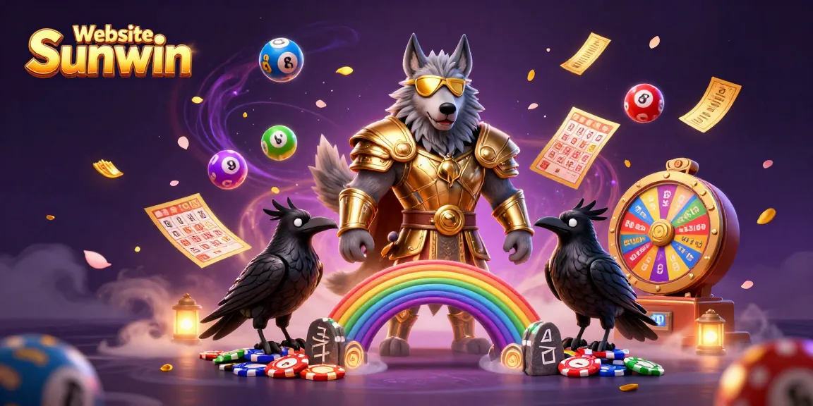 Experience the vibrant world of Website Sunwin with an epic 3D illustration featuring Odin and captivating casino elements.