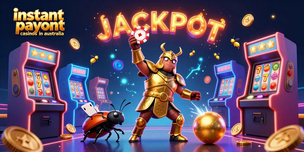 Experience thrilling gameplay at instant payout casinos in Australia with vibrant 3D characters and interactive game elements.
