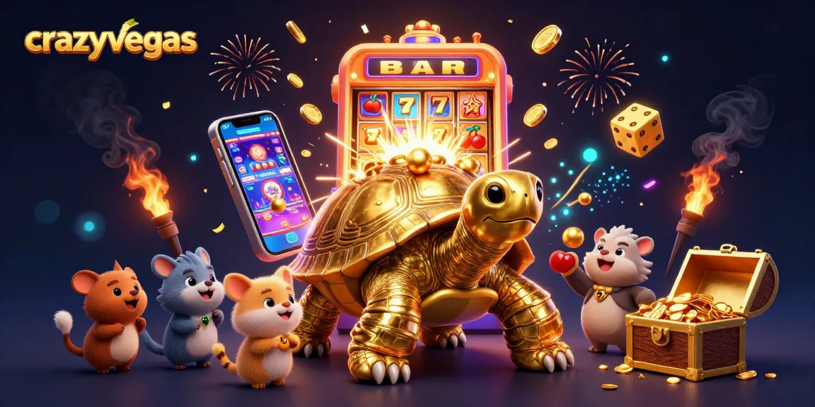 Experience the excitement of crazyvegas with vibrant casino elements and joyous characters.